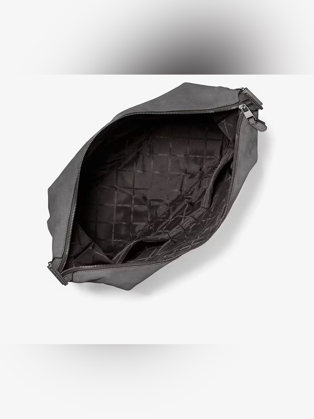 Michael Kors Charcoal Gray Leather Shoulder Hobo - Picture 4 of 4